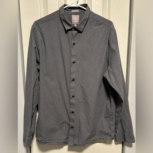 A-Frame Men’s Gray Stretch Button Down Shirt Size XL